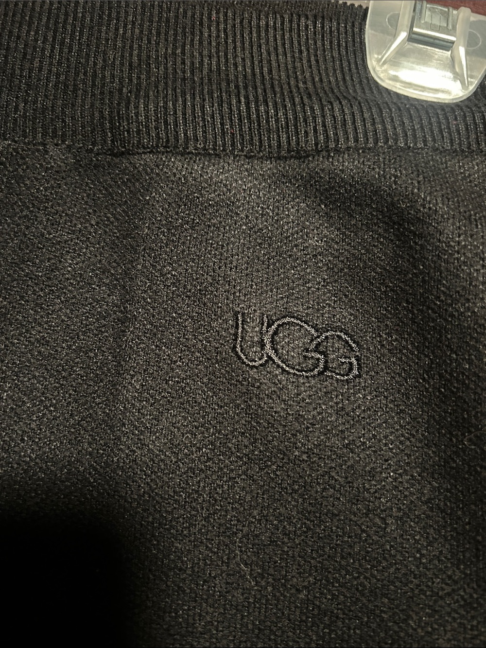 UGG Black Jogger Pants with White Cuff Detail